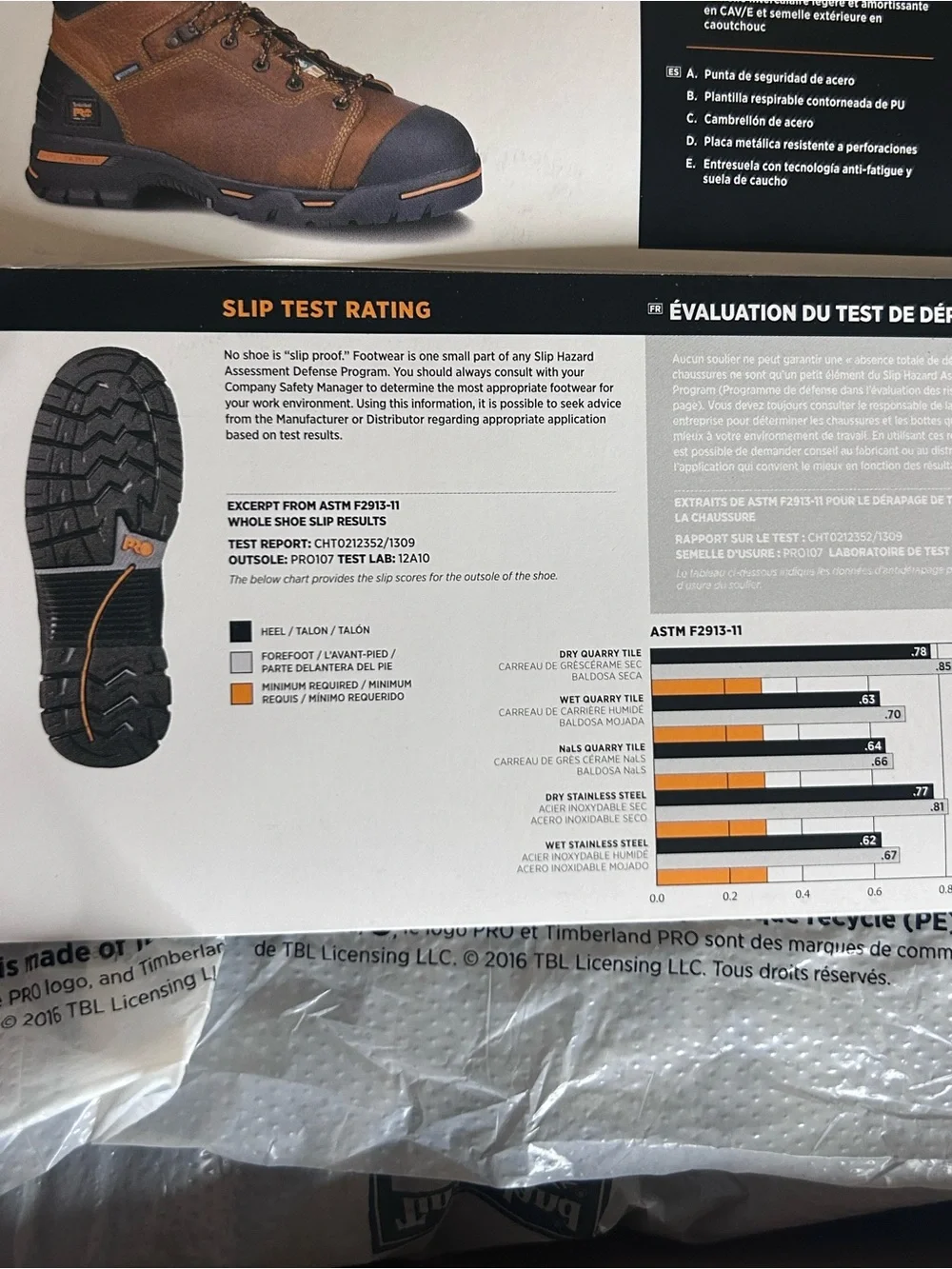 Timberland PRO Men's Brown and Black Leather Work Boots with Orange Accents
